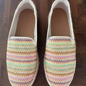 Colorful Woven Slip-On Shoes